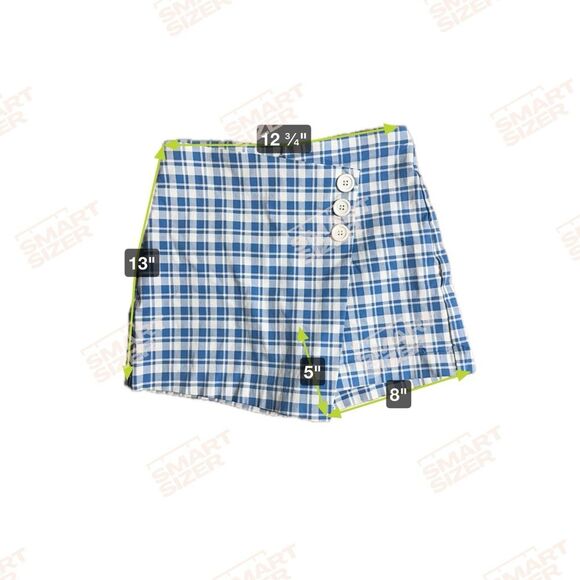 Joe B Light Blue and White Checked Skorts Size Small - Picture 6 of 6